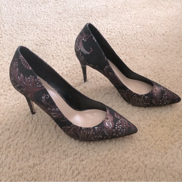 ALDO Sateen Floral Print Pointed-Toe Stiletto Pumps - Picture 3 of 13